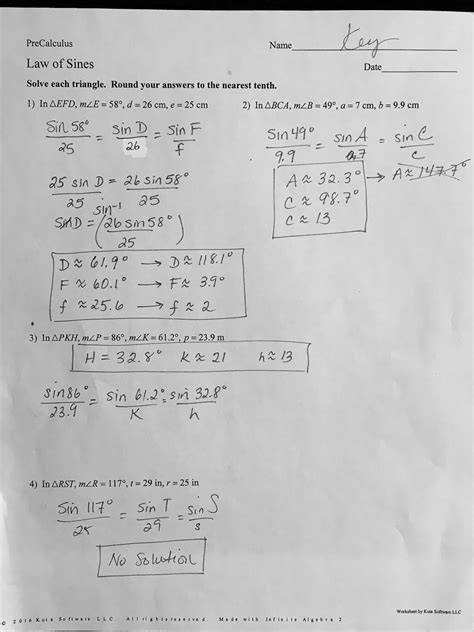 solving trig equations worksheet kuta